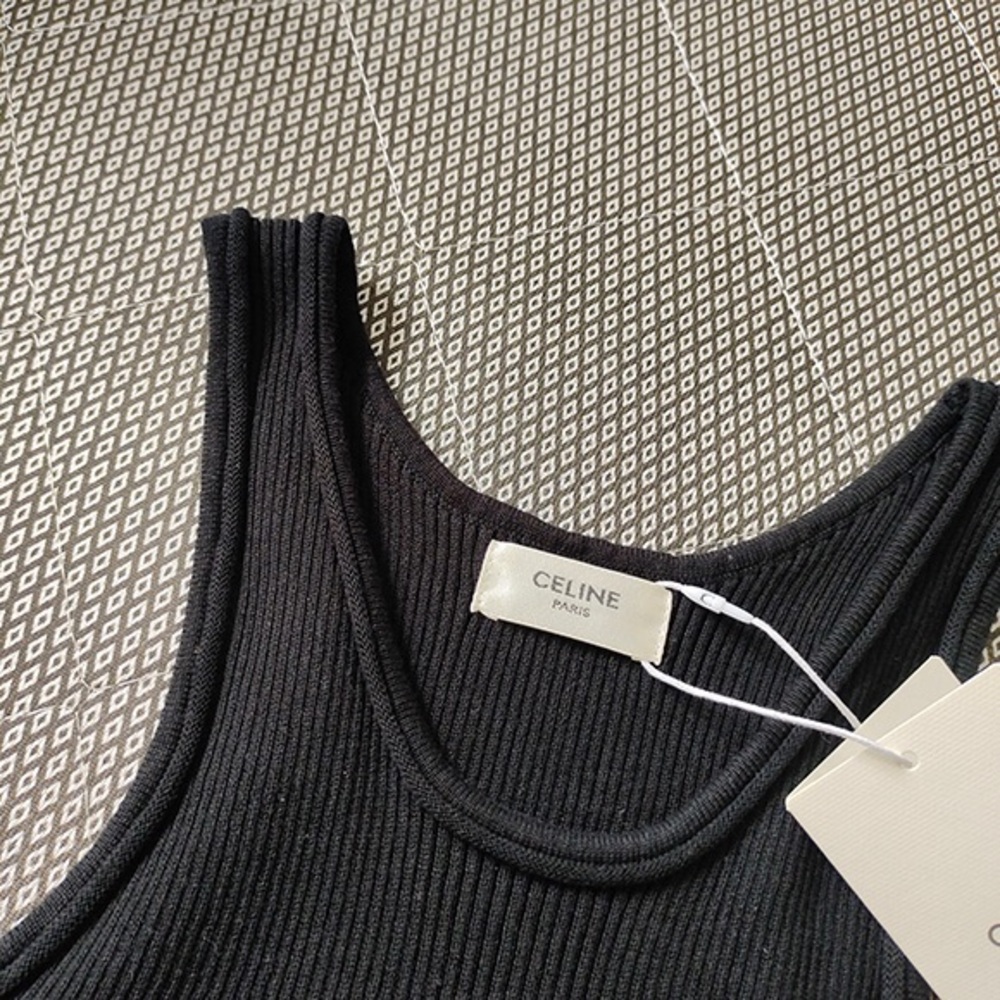 Celine Black and White Logo Band Top - Picture 6 of 7
